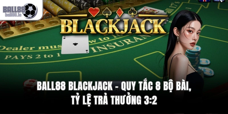 Ball88 Blackjack – Quy Tắc 8 Bộ Bài, Tỷ Lệ Trả Thưởng 3:2 1 Ball88 Blackjack – Quy Tắc 8 Bộ Bài, Tỷ Lệ Trả Thưởng 3:2